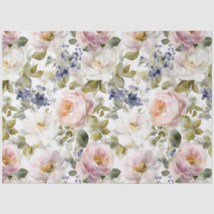 Painterly Roses and flowers Tissue Paper