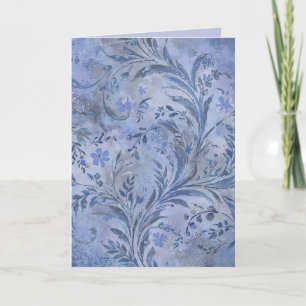 Painterly Smokey Blue Dreamy Hues Thank You Card
