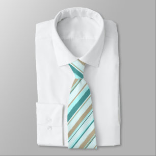 Painterly Striped Mint Two-Sided Wedding Tie