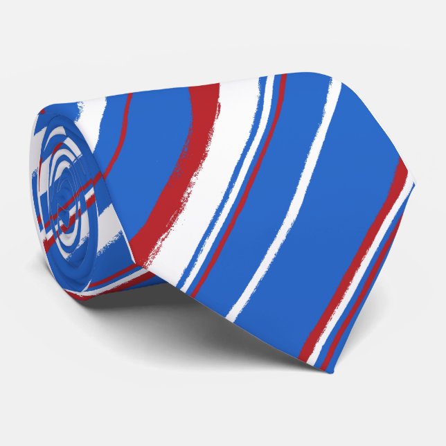 Painterly Striped Neckties (Rolled)