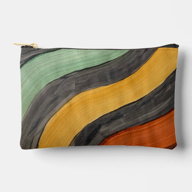 Painterly Waves Carry-All Pouch (Front)