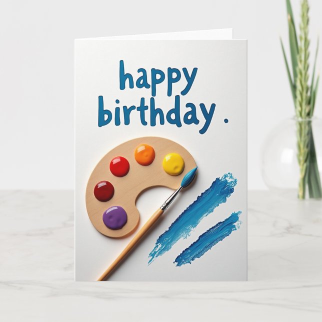 Painters Birthday Card (Front)