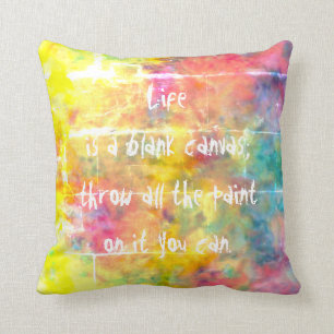 [Painter's Cloth] Rainbow Tie-Dye Accent Cushion