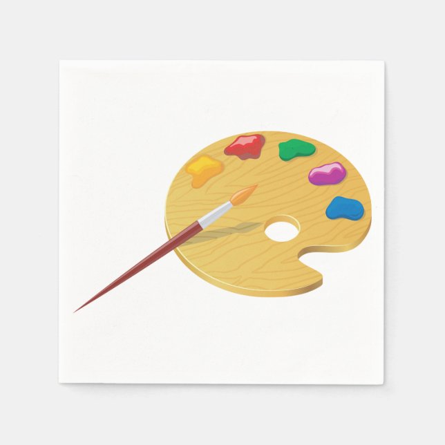 Painters Palette Paper Napkins (Front)