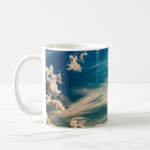 Paintery sky. Beautiful dramatic sky with clouds a Coffee Mug