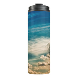 Paintery sky. Beautiful dramatic sky with clouds a Thermal Tumbler