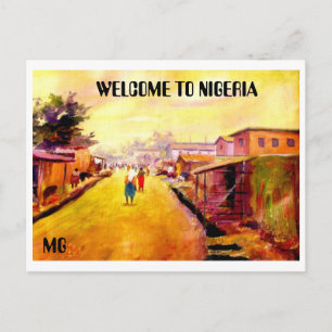 PAINTING 5 copy, WELCOME TO NIGERIA , MG Postcard