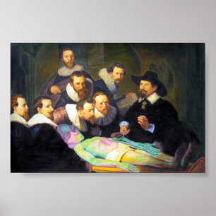 Painting Anatomy Lesson With Alien Horizontal Poster