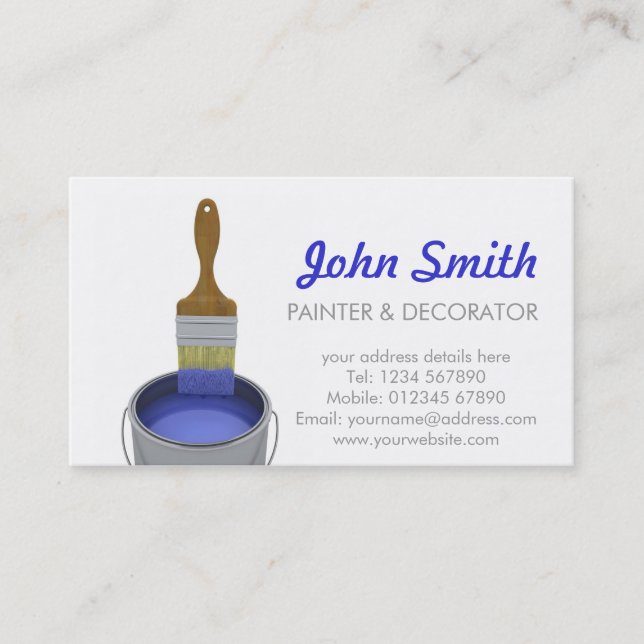 Painting and Decorating Business Card (Front)