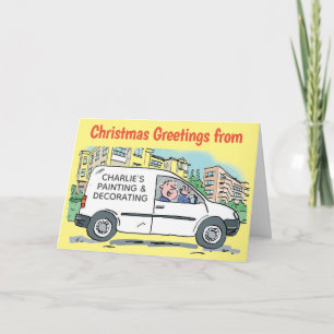 Painting and Decorating Business Name on Van Card