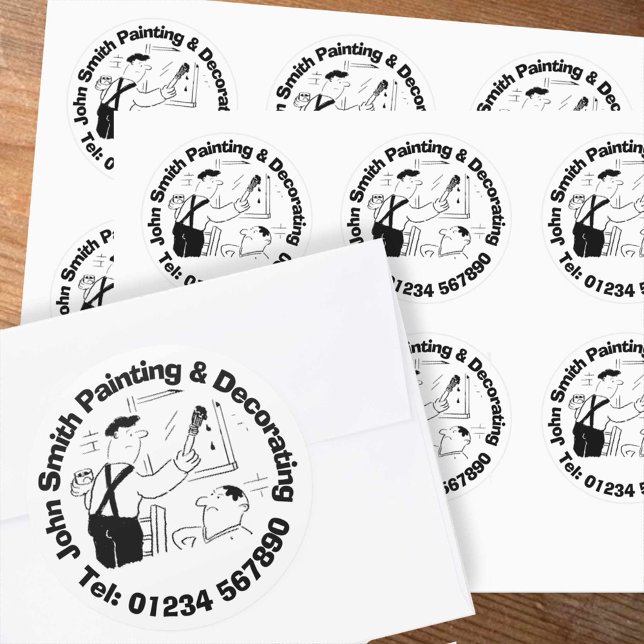 Painting and Decorating Decorators Classic Round Sticker (Creator Uploaded)