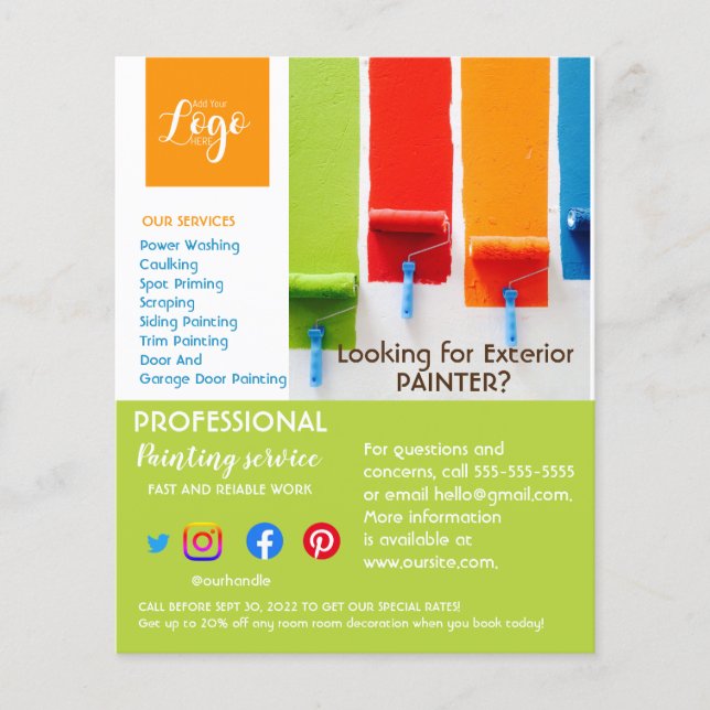 Painting and decorating handyman flyer (Front)