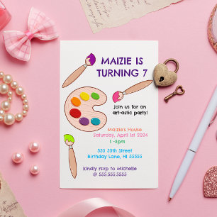Painting Art-astic Birthday  Invitation