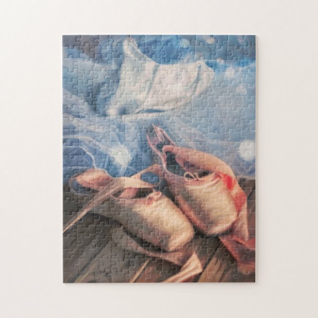 Painting ballet shoes and jersey jigsaw puzzle (Vertical)
