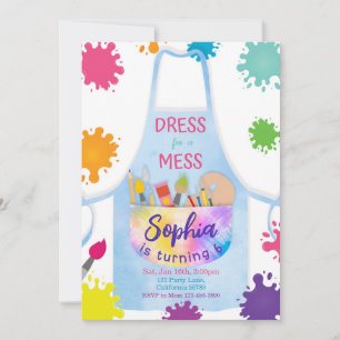 Painting Birthday Invitation Paint Invitation Art