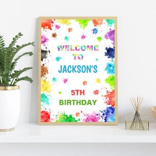 Painting Birthday Party Welcome Sign