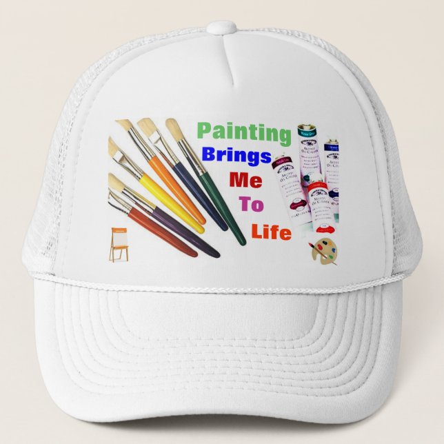 PAINTING BRINGS ME TO LIFE cap (Front)