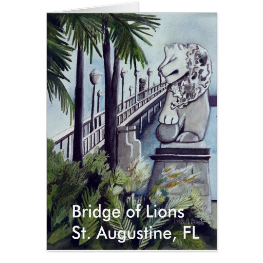 Painting by Linda M. Brandt, "Bridge of Lions" Card