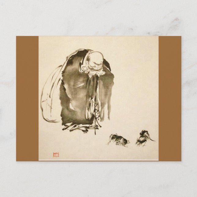 Painting by Miyamoto Musashi, c. 1600's Postcard (Front)