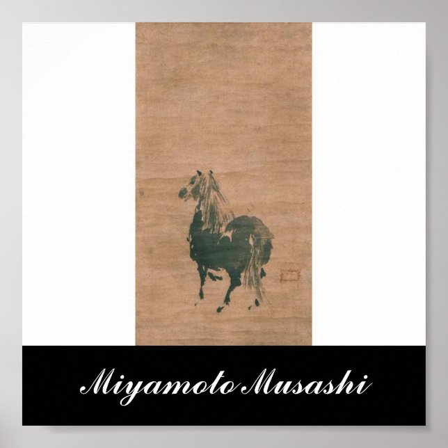 Painting by Miyamoto Musashi, c. 1600's Poster (Front)