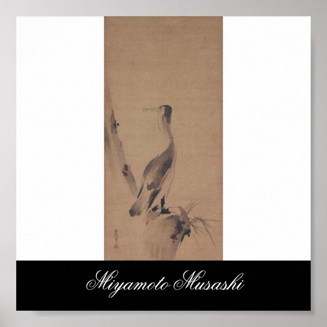 Painting by Miyamoto Musashi, c. 1600's Poster (Front)