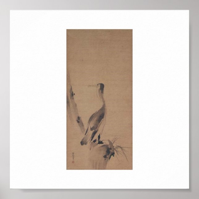 Painting by Miyamoto Musashi, c. 1600's Poster (Front)