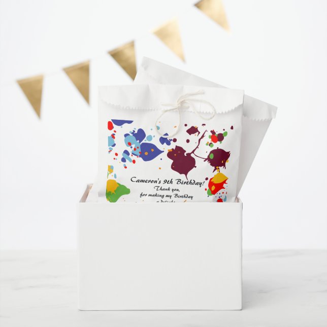 Painting Colourful 9th Birthday Party Favour Bag (Party)