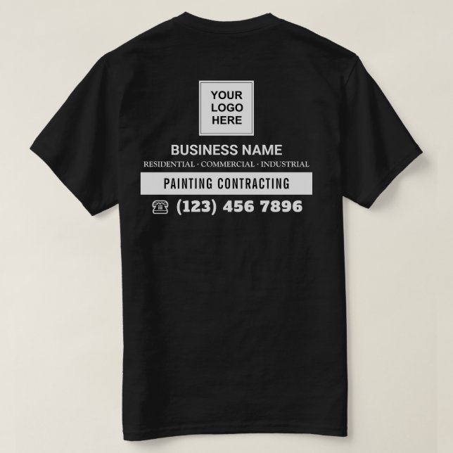 Painting Contracting Company Business T-Shirt (Design Back)