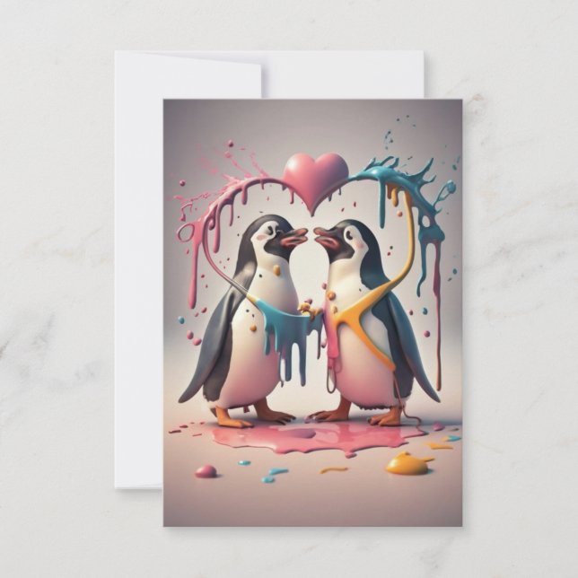  painting couple penguins  (Front)
