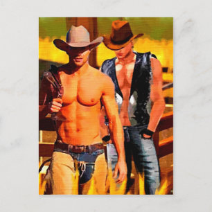Painting:  Cowboy Corral Postcard