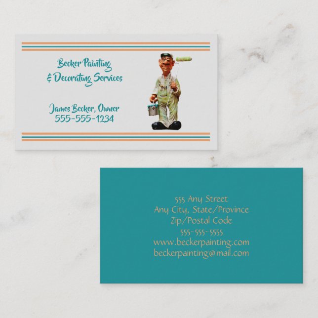 Painting Decorating Painter  Business Card (Front/Back)