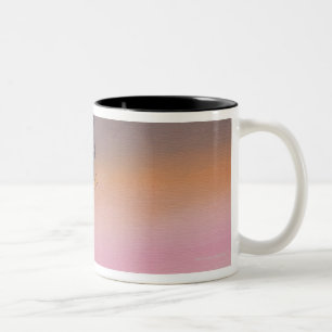 Painting depicting butterfly in flight Two-Tone coffee mug