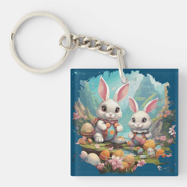 Painting Easter Key Ring (Front)