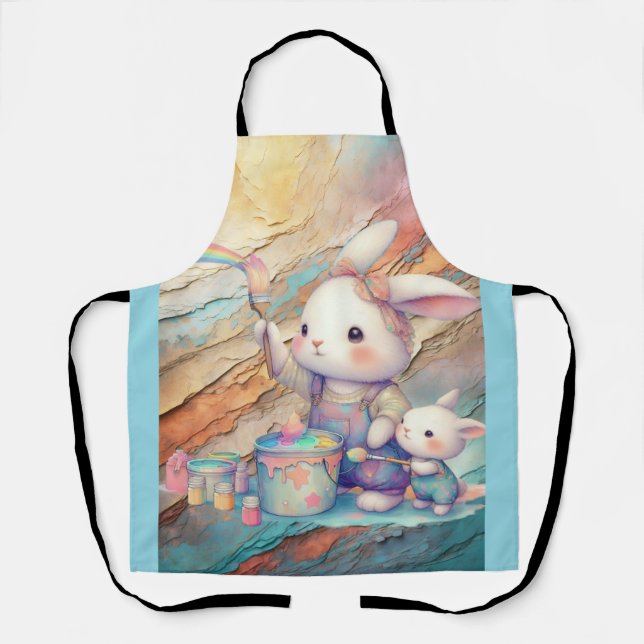 PAINTING EASTER PASTEL PRETTY APRON (Front)