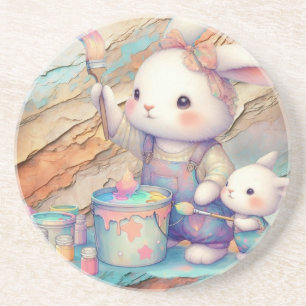 PAINTING EASTER PASTEL PRETTY COASTER