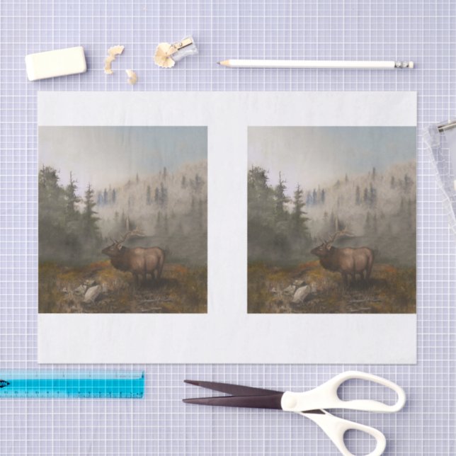 Painting Elk DBL Tissue Paper (Craft)