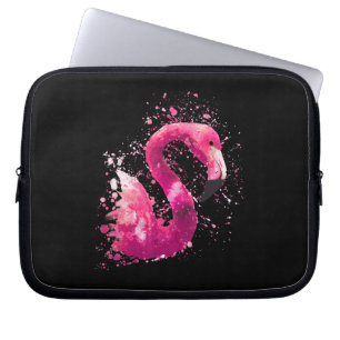 Painting   Flamingo Pink Watercolor Painting Gift Laptop Sleeve