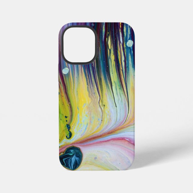 Painting Flow Acrylic Drops iPhone Case (Back)