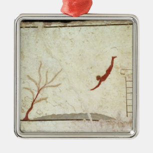 Painting from the Tomb of the Diver from the south Metal Ornament