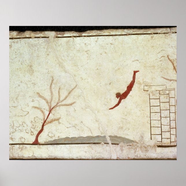 Painting from the Tomb of the Diver from the south Poster (Front)