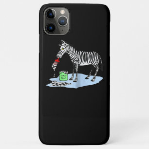 Painting   Funny Cartoon Zebra Painting iPhone 11 Pro Max Case