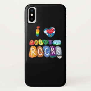 Painting I Love Rock Painting Funny Rock Painter iPhone X Case