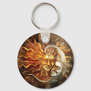 Painting : Lunar Loves Solar Key Ring