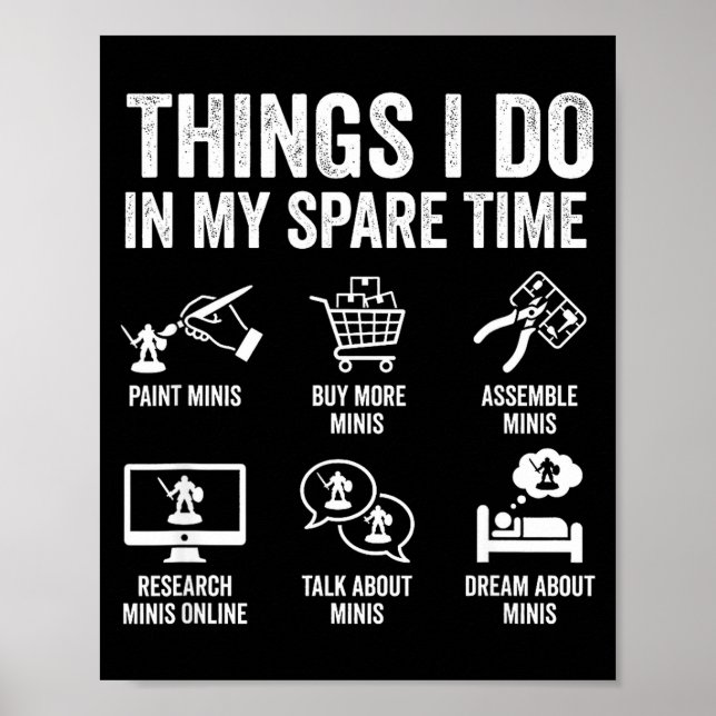 Painting Miniatures Tabletop Wargame Board Games E Poster (Front)