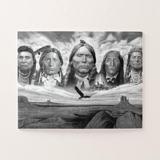 Painting Native Americans Famous Indian Chiefs Jigsaw Puzzle (Horizontal)