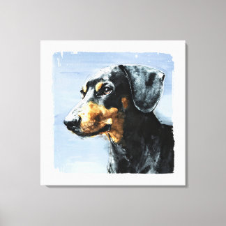 Painting of a Dachshund Canvas Print