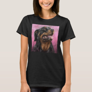 Painting Of A Gorgeous Rottweiler With Its Tongue T-Shirt