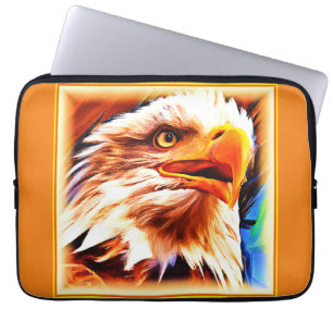 Painting of a Stunning Eagles Face. Buy Now Laptop Sleeve