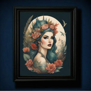 Painting of a Woman Poster