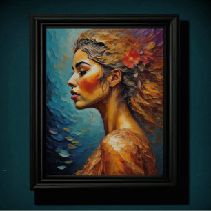 Painting of a Woman Poster